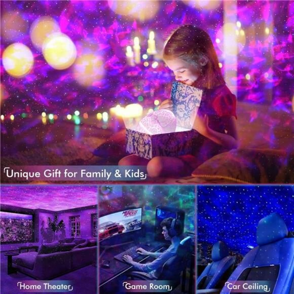 Galaxy Projector, Star Projector for Bedroom, Night Lights for Kids Room - Picture 5 of 14
